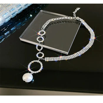 Vroče prodajo temperament ženske big biserna ogrlica, ki Tianzhe nakit 2020 novih izdelkov dekleta zaklepanje vrat verigo kosti verige neto celebri 1039