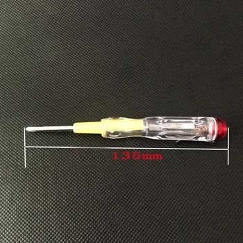 1pc Multi-funkcijo LED Električni Test Tester Pero Izvijač Z Lučka Napetost Detektor Sonda 135mm 10421