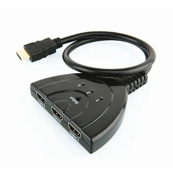 50pcs 4K 3 Vrata HDMI Splitter sp1080P 3D Preklopnik 3x1 Auto Stikalo 3-V 1-Iz Kika Pretvornik 1 v 3 od podaljšek Kabel 104605