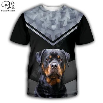 2020 poletje Moških živali majica 3D t shirt Rottweiler Pes Natisnjeni Harajuku kratkimi Rokavi, Unisex t-shirt tee vrhovi na Debelo 1193