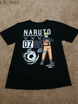 Naruto Shippuden Se Fantje Črno Barvo T-Shirt Moški/Ženske Harajuku Modne Gotsko Hip Hop Natisnjeni Priložnostne T-Shirt Tees Fant Darilo 123936