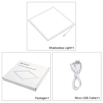 PULUZ Mini LED Bliskavico Shadowless Dnu Svetlobe za 22,5 cm Siva-brezplačno Svetloba Svetilke Plošča Tipke za 20 cm, Foto Studio Polje 135570