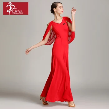 Sodobna Dvorana Plesno Obleko za Ballroom Ples Tango Valček španskega Flamenka Obleko Standard Konkurence Obleke Debelo 139605
