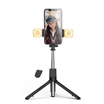 Prenosni Bluetooth Selfie Palico Stojalo Vse Selfie Palico z Brezžično Daljinsko Dvojno Fill Light za iPhone, Android Pametne telefone 144446
