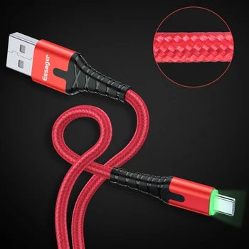 Essager LED osvetlitev, USB C do usb Tip C Kabel Hitro Polnjenje Žice Kabel Kabel Mobilni Telefon, mini USB kabel podaljšek hitro polnjenje 148773
