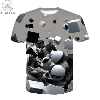 Nove moške priložnostne dihanje 3D tiskanje majice, ulica, moške majice, moške priložnostne majice, krog vratu T-majice 1542