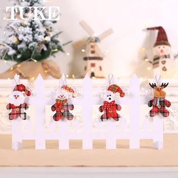 Srečno Novo Leto Božični Okraski DIY Xmas Gift Santa Claus Snežaka Drevo Obesek Lutka Visi Okraske za Dom Noel Natalne 1712