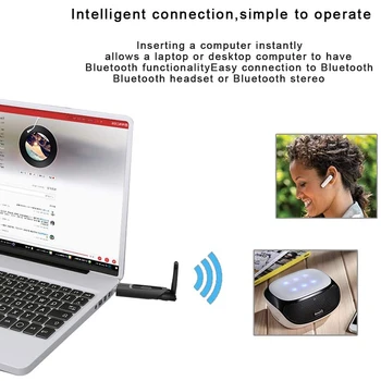 Usb Bluetooth o Oddajnik Adapter za Pc Namizni Prenosni računalnik z 3,5 Mm Aux Nizke Latence o Brezžični Adapter 174323