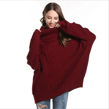 Pulover ženske, puloverji seksi turrtleneck vzročno eleganten modni debel pulover vrh kakovosti jesensko zimske puloverje za ženske 1753