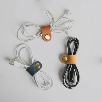 1PCS Prenosni USB Kabel Kabel Usnje Navijalec Slušalke Primeru koreje Slušalke Slušalke Žične Desk Manager organizator 189966