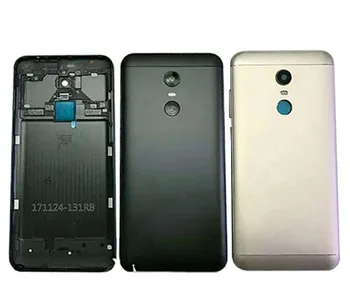 AAA+ Kakovost Za Xiaomi Redmi Opomba 5 Globalno Redmi 5 Plus Pokrov Baterije, Ohišje Primeru Vrata, Zadnje Steklo Črno Barvo 213