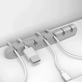 Namizje Polnjenje Podatkovnega Kabla Organizirati,zaponk,Kabel Žice za Upravljanje za Zaračunavanje Kabel USB/Napajalni Kabel (5-Pack-gnome Siva) 22119