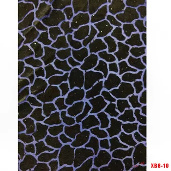 Visoka kakovost mehke žametne tkanine v preprostem kraljevsko modra Georgette Afriške til čipke za žametno obleko v181010 2570