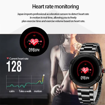 LIGE Nove Fitnes-Tracker Smartwatch Android Jekla Pasu srčni utrip iOS Krvnega Tlaka, Spremljanje Pametno Gledati Moške Mode
