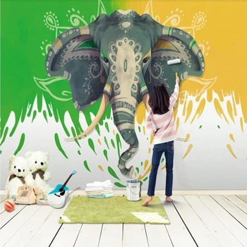 Milofi po meri 3D ozadje stensko barvo slon otroški sobi v ozadju stene za dnevno sobo, spalnica dekoracijo barvanje sten 3323
