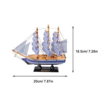 Lesene Ladje, Jadranje Mediteranskem Slogu Doma Dekoracijo Vklesan Navtičnih Čoln Model Darilo 3487