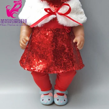 Lutka Obleko za 43 cm Baby Rdeče Santa Claus Klobuk Obleko za 18 Inch Dekle Lutka Plašč Pozimi Lutke Obleko Dropshipping 4656