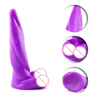 Tekoče silikonski vibrator Soft Realističen dildo za ženske, seks igrače za odrasle Močno Bedak Kože, Občutek Penis Nekaj G točko Masturbacija 4739