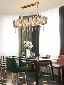 Postmoderni crystal LED viseče svetilke kovanega železa dnevna soba razsvetljavo Nordijska restavracija spalnica luči luksuzne vile lestenec 5954
