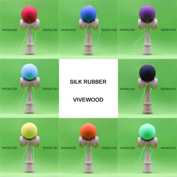 Svila Rubbber Kendama,8 barv so na voljo kendama,Naravnih Bukovih Ken različico 2.0,22 mm Kpl.,Standard 18 CM kendama, 622