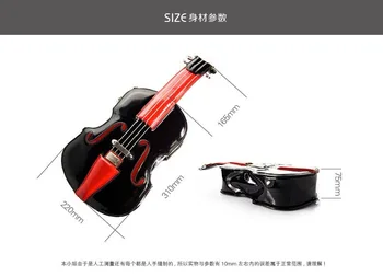 Nahrbtnik 2017 priložnostne ženske vrečko Visoke kakovosti PU usnje torba za dekle Ustvarjalne osebnosti violino 6462