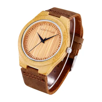 2020 newhigh kakovosti moške lesene watch šport rumena lesene watch usnje samodejno moške gledajo luksuzne blagovne znamke dar, Dar presentes 7038