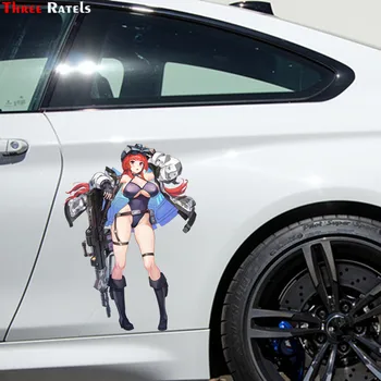 Tri Ratels F32 Anime igra, seks dekle z orožje, zadnji izvora avto nalepke vinyl ozadje decal 711