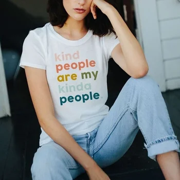 VIP HJN Prijazni Ljudje So Moj Nekako Ljudje Pravijo, Črke Natisni Ženske Majice Plus Velikost Tumblr Grafični Tees