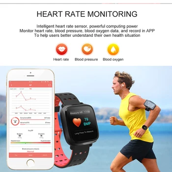 In8 Pametno gledati IP67 Nepremočljiva Dejavnosti Fitnes tracker Watch Srčnega utripa Športnih Moških Smartwatch Za Android IOS Telefon 83739
