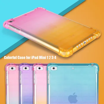 Zaščitni lupini TPU Ohišje Za Apple iPad Mini 1 2 3 4 Nazaj Gradient Candy Barve Pokrov Slim Mehki Silikonski Odbijač Coque 90481