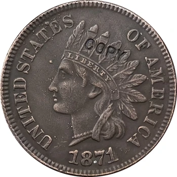 1871 Indijski glavo centov kovanec izvod 94735