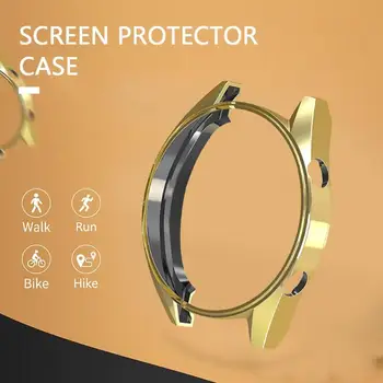6 Barve, Mehka TPU Primeru Zajema Silikonski Watch Zaščitni Pokrov, Prevleka Odbijača Screen Protector za Huawei Watch GT 46mm