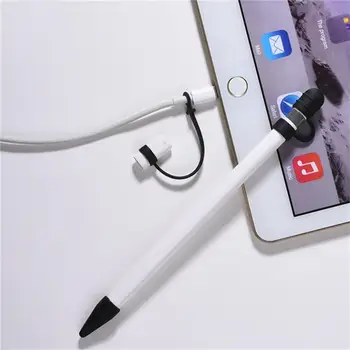 Silikonski Anti-izgubil Apple Svinčnik Kapa Nosilec Nib Nasvet Kritje Kabel Adapter Povodec Komplet Za IPad Pro 10.5 Za 12,9 9.7 Apple Svinčnik