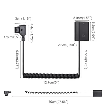 Top Power Adapter, Kabel, NP-FZ100 Nadomestno Baterijo, da se D-Tapnite Priključek za Napajalnik za Sony A9 A7R3 A7M3 A7III A7R4 A7M4 A6600