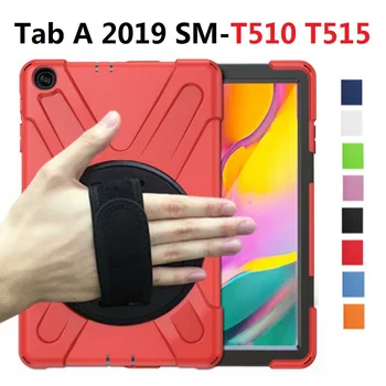 360 Oklep Za Samsung Galaxy Tab 10.1 2019 SM-T510 T515 Primeru Roko Shockproof Stojalo PC za Samsung Tab 10.1 T510 Primeru