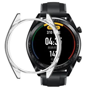 6 Barve, Mehka TPU Primeru Zajema Silikonski Watch Zaščitni Pokrov, Prevleka Odbijača Screen Protector za Huawei Watch GT 46mm