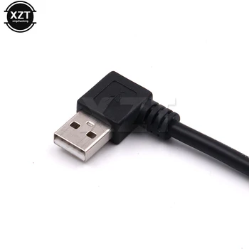 Vroče slae Visoke Kakovosti Black Levo pod Kotom 90 Stopnjo USB 2.0 Tip A Moški-Ženski Kabel USB Kabel Podaljšek Kabla
